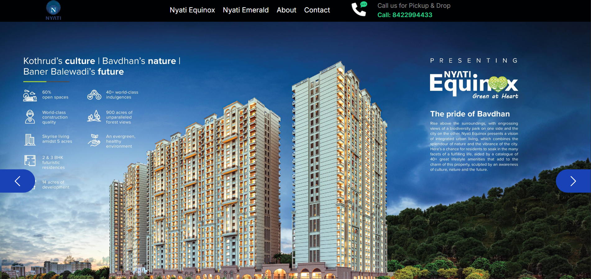 Real Estate Landing Page Project - Nyati Group